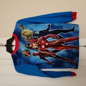 Boys Size 10/12 AVENGERS INFINITY WAR 2 Piece Blue Pajama Set